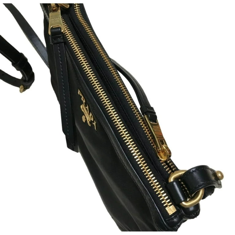 Prada Tessuto Saffiano Nero Crossbody Bag