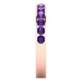thumbnail image 4 of 0.39 ctw Wedding Band for Women - 18K Rose Gold Natural Amethyst Stackable Eternity Ring, 4 of 6