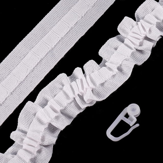 Curtain Tape Curtain Accessory Reusable Curtain Ruffle Tape Curtain Drawstring Belt Set for Pleated Curtain Head