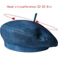 thumbnail image 2 of YooGuoGuo Denim Beret Hat Breathable Cotton Jeans Retro Style British Beanie Hat for Women Girls, 2 of 6