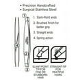 thumbnail image 2 of Equate Stainless Steel Dual-Ended Slant-Point and Straight-Tip Tweezers, 1 Count, 2 of 2
