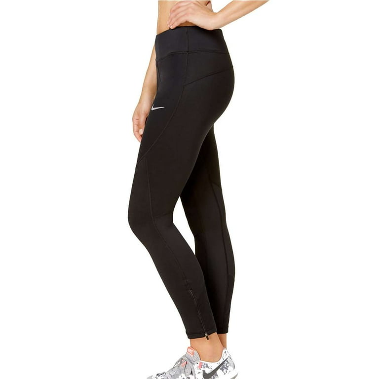 Nike Women's Shield Running Leggings, Black,XL US - Main Image
