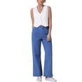 thumbnail image 2 of CHAQUETA DE JEAN SIN MANGAS PARA MUJER INSPIRADA CHIC, CON ESCOTE EN V Y BOTONES, VESTIDO DE DENIM CORTO S BLANCO, 2 of 6