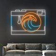 thumbnail image 4 of Handmadetneonsign Camera Neon Sign, Ocean Waves Camera LED Light, Photographer LED Sign, Photo Sea, 4 of 5