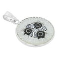 thumbnail image 3 of GlassOfVenice Murano Glass Millefiori Pendant in Silver Frame 3/4", 3 of 4
