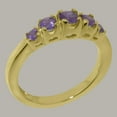 thumbnail image 2 of LBG British Made 14k Yellow Gold Ring with Natural Amethyst Womens band Ring - 33 size options - Size 7.25, 2 of 5