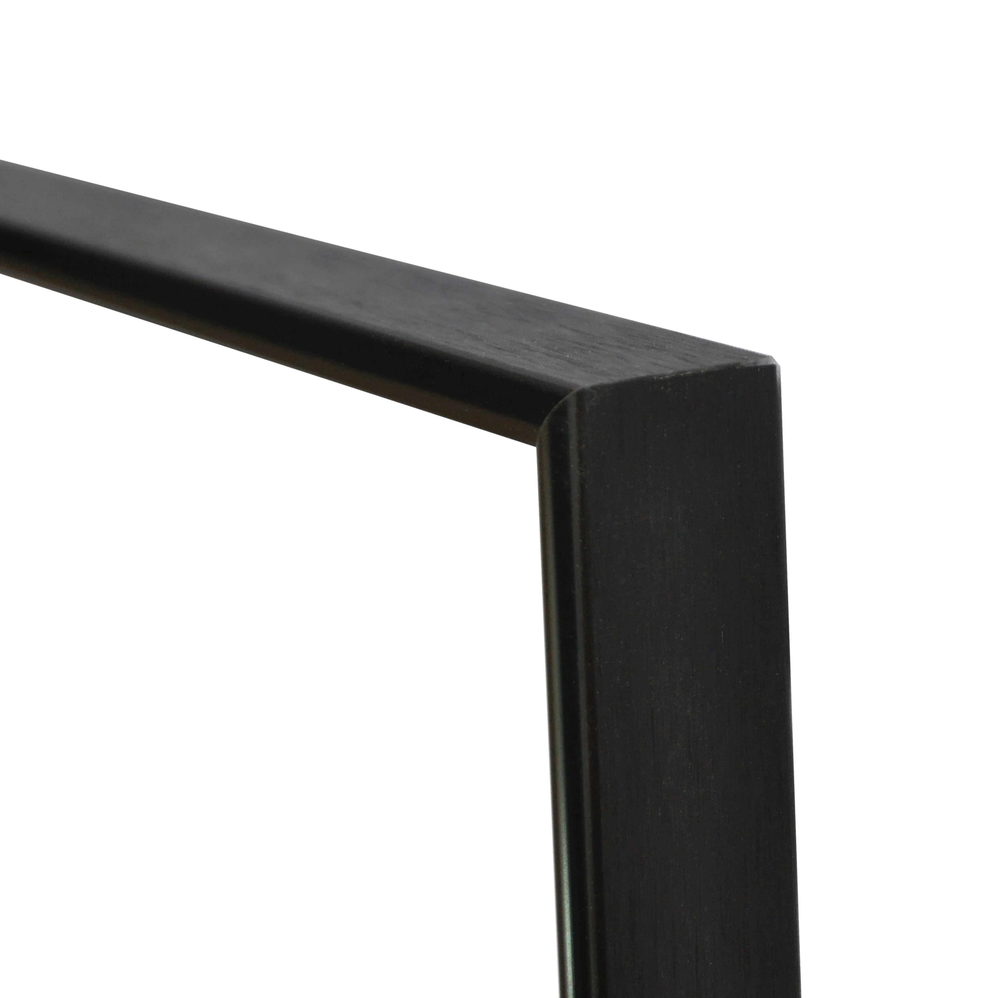 Rayne Mirrors Alpha Black Metal Wall Mirror 16.25 X 16.25