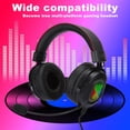 thumbnail image 4 of Auriculares Para Juegos, Diseño Ergonómico Resistente, Material ABS, Auriculares RGB Duraderos Para Ordenador Portátil Para PC De Juegos PS4, 4 of 8