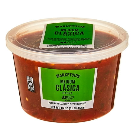 Marketside Salsa Clasica, 16 oz, Gluten-Free, Refrigerated, Recyclable Plastic Tub