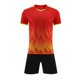 thumbnail image 1 of Odeerbi Niños Niñas Rápido Seco Gradiente Fútbol Uniforme Conjunto Cuello En V Camiseta Shorts Entrenamiento Respirable Conjunto Atlético Para 5-13 Años, 1 of 4