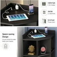 thumbnail image 3 of ALISENED 3-Tier Corner Cabinet Storage with USB Ports and Outlets,Corner Cube Storage Organizer for Small Spaces,Wooden Cubby Bookshelf with 9 Cubes for Playroom, Bedroom and Living Room (Black), 3 of 6