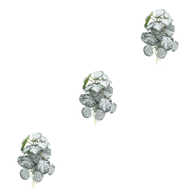 Bewildely Plantas De Terrario Tropical De Plástico - Frescura Y Elegancia Para El Hogar Plantas Decoraciones Artificiales Begonia Blanca Type1 NO1