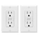 thumbnail image 1 of 2X Tomacorriente GFCI de 15 Amperios, Tomacorriente Eléctrico GFI de Autoprueba, Receptáculo GFCI Resistente A Manipulaciones con Placa de Pared, 1 of 5