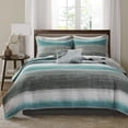 thumbnail image 6 of Home Essence Seth Complete Reversible Coverlet and Cotton Sheet Set, Queen, Blue, 6 of 15