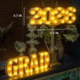 thumbnail image 4 of GRAD 2026 LED Long Marquee Light Up Letters Sign, Graduation Decorations for Class of 2026 Party, Table Centerpieces for Kindergarten High School College Graduation Decor, 4 of 8
