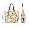 thumbnail image 6 of Bingfone Canvas Tote Bag For Women With Inner Pocket Aesthetic Cute Shopping Tote Bags Reusable Grocery Bags-Rockets, 6 of 9