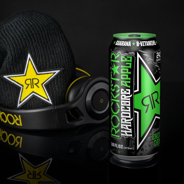 Rockstar Energy Drink Hardcore, Apple, 24 Count