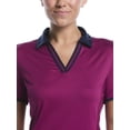 thumbnail image 4 of Ben Hogan Women’s Performance V-Neck Textured Short Sleeve Golf Polo Shirt, Sizes XS-XXXL, 4 of 4