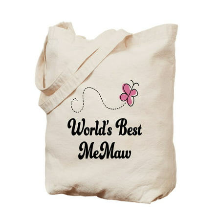 CafePress - Worlds Best Memaw - Natural Canvas Tote Bag, Cloth Shopping
