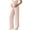 Pink, variant on Amzcrzy Maternity Pants High Waist Over Belly Wide Leg Trousers Pants for Women with Pockets High Elastic Breathable Straight Leg Summer Pants for Pregnancy Pink S