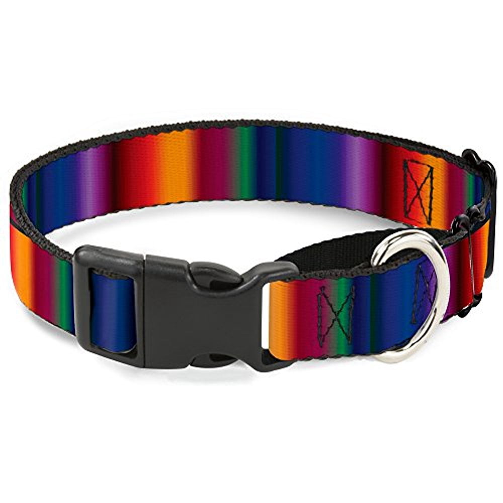 buckle-down zarape3 vertical multicolor fade martingale dog collar