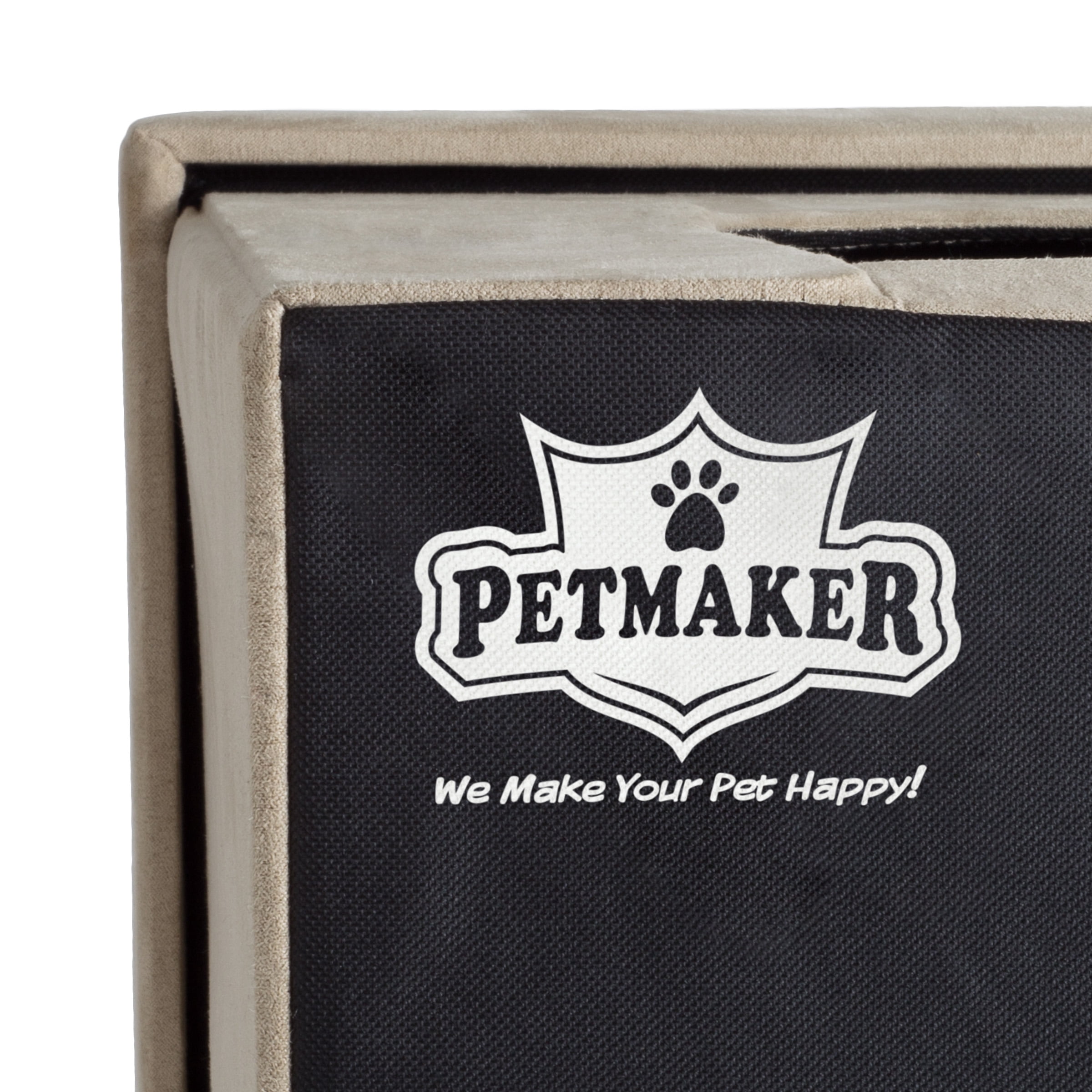 Pet House Ottoman- Collapsible Multipurpose Cat or Small Dog Bed Cube and Footrest with Cushion Top and Interior Pillow by PETMAKER (Microsuede Tan)