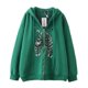 thumbnail image 3 of Sudadera con capucha y cremallera con estampado de esternón Harajuku gótico oscuro hip-hop para hombres y mujeres chaqueta Harajuku sudadera, 3 of 4