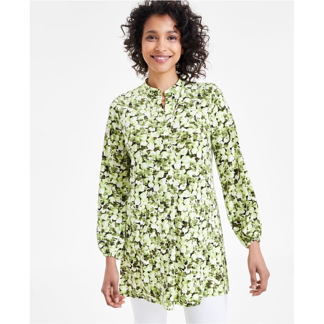 Anne Klein Womens Blouson Knit Blouse, brightgrn, XS