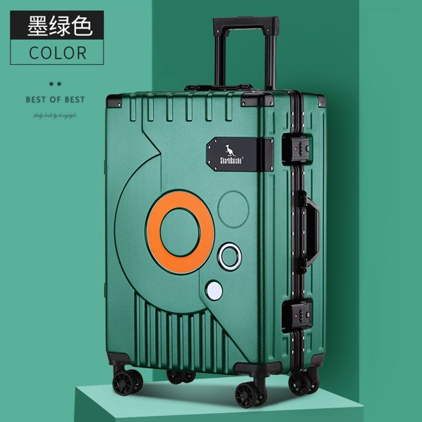 Nuevo equipaje de viaje de moda con marco de aluminio, maleta con ruedas silenciosa de gran capacidad, maleta de 20 pulgadas, caja de contraseña de 24 pulgadas