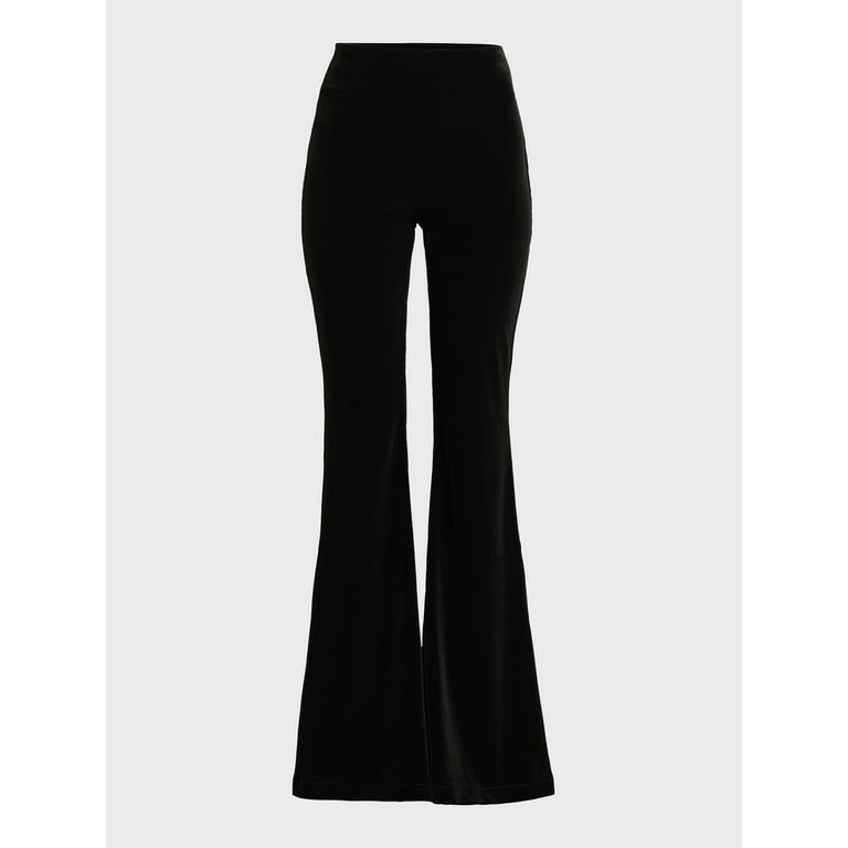 Sofia Jeans Women's Melissa Flare Velour Pants, 33.5 Inseam, Sizes XS-3XL