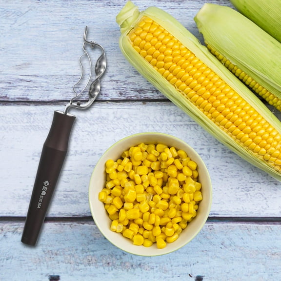 Soimiss Coffee Color Corn Peeler for Corn on The Cob with Comfortable Handle