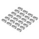 thumbnail image 1 of Afiladores de lápices de metal Uxcell, afilador manual de un solo orificio de aluminio, plateado, paquete de 24, 1 of 5