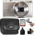 thumbnail image 1 of Canon Powershot IXY 650 / ELPH 360 20.2MP Point and Shoot Digital Camera Silver + Vivitar Small Camera Case + 32GB Transcend SDHC Memory Card + Card Reader + Vivitar Pistol Grip Tabletop Tripod for Canon Nikon Sony Pentax Panasonic Camera + Cleaning Kit, 1 of 10
