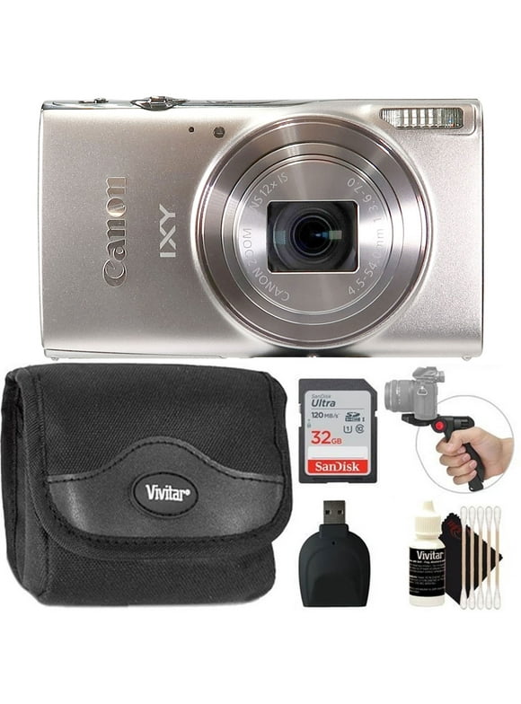 Canon Powershot IXY 650/ELPH 360 Point and Shoot Digital Camera (Silver) with 32GB Accessory Bundle