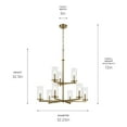 thumbnail image 2 of 44014NBR Kichler Lighting Crosby - 9 Light Chandelier-32.5 Inches Tall and 32.25 Inches Wide-Natural Brass Finish, 2 of 6