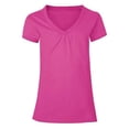 thumbnail image 1 of Hanes Filles Shirred V-Cou Tee, XL, Amarante, 1 of 1