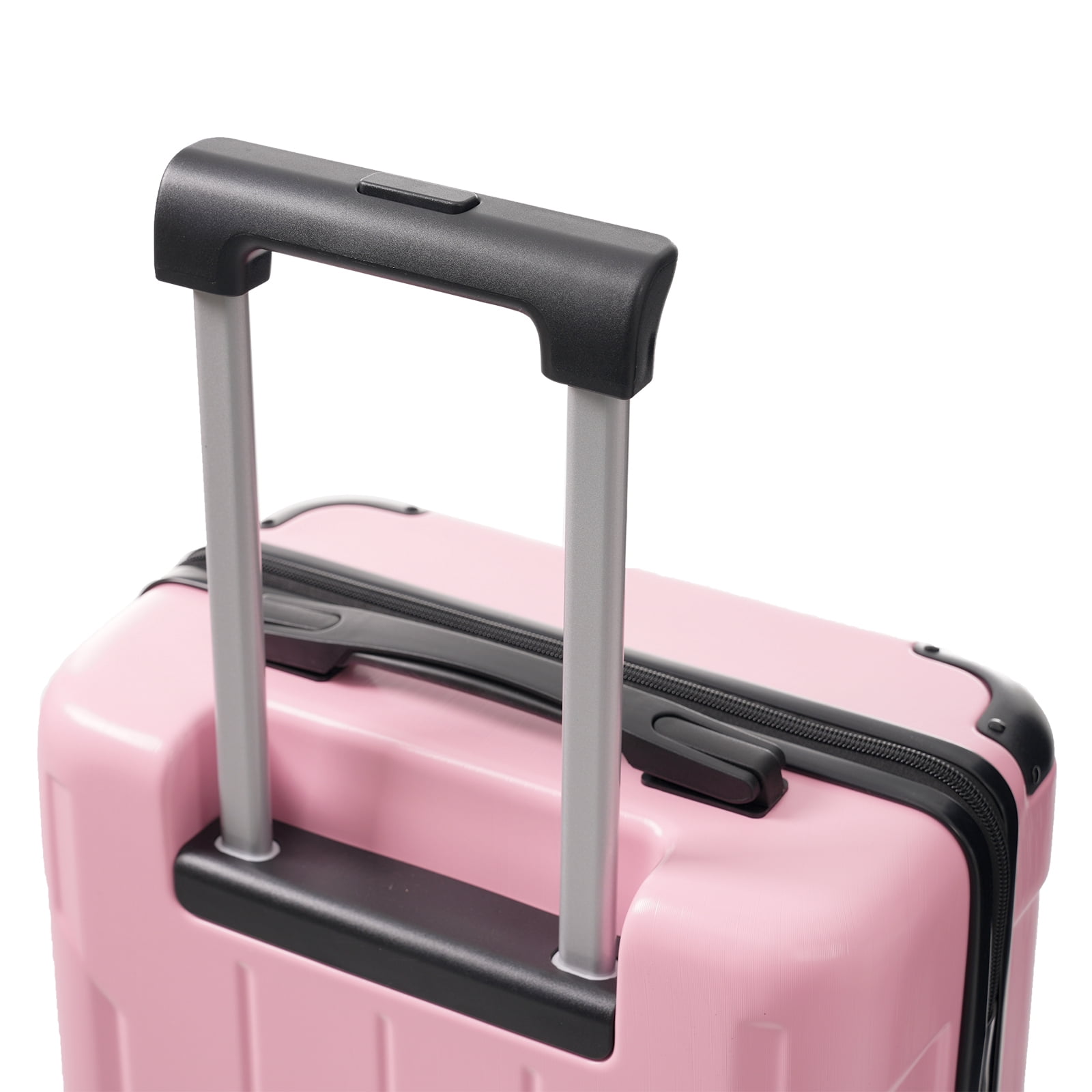 Euroco Carry-On Luggage Set 3 Piece,ABS Lightweight Durable Suitcase with Spinner Wheels, TSA Lock & 2 Packing Cubes,20 Inch Hardshell Airline Approved Luggage for Men Women Travel,Pink