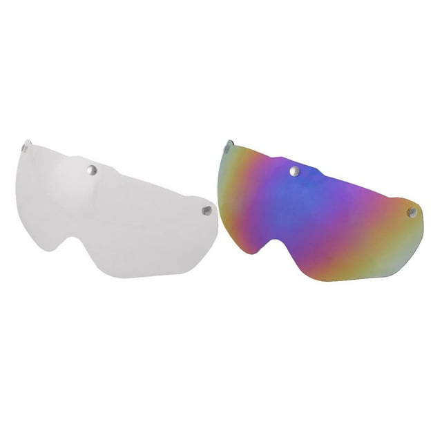 2 x Lente de repuesto para casco de antiimpacto Lente de reparación de gafas con protección shamjiam Lente de repuesto para gafas