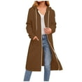 thumbnail image 2 of AGWOLF Full Zip Up Hoodies For Women Comfy Long Sleeve Sweatshirts Casual Hooded Jacket with Pcoket Fall Winter Clothes, 2 of 8