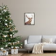 thumbnail image 2 of Stupell Industries Winter Deer Mountain Snowfall Holiday Painting Gray Floater Framed Art Print Wall Art, 2 of 6