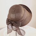 thumbnail image 1 of Sombrero de paja para mujer, protección solar de verano, ala grande, sombrero para el sol al aire libre, sombrilla, sombrero de playa coreano, sombrero de playa para mujer, moda, 1 of 5