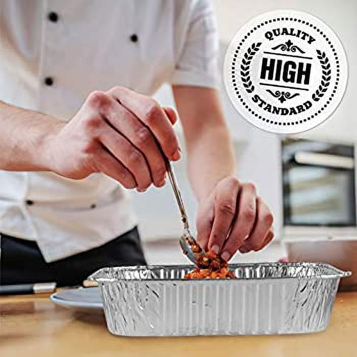 PLASTICPRO Disposable 10'' X 10'' X 3'' Inch Square Aluminum Tin Foil  Baking Pans Bakeware - Cookware Perfect for Baking Cakes, Breads, Brownies