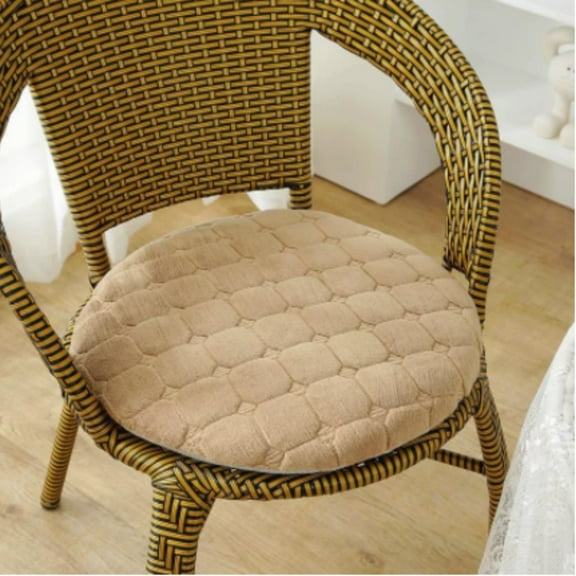 Zjunqe 14x14 Inches Round Chair Seat Cushions,Non-Slip Circle Stool Cushions,Detachable Chair Pad ,Thicken Foam Cushions for Kitchen Stool, Living Room Chair, Office Chair, Car or Floor Pillow