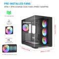 thumbnail image 2 of Caja PC SAMA V60 Torre Media con 7 Ventiladores ARGB y USB‑C – Negra, 2 of 9