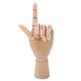 thumbnail image 4 of Wooden Mannequin HandWooden Hand Rotation Joint Hand Model Posable Hand Top of the Line, 4 of 8