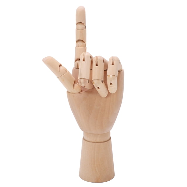 Wooden Hand Rotation Joint Professional Hand Model Various Shapes Wooden Mannequin Hand For Sketching Cartoon Decorate