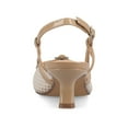 thumbnail image 3 of Journee Womens Padma Sling Back Pointed Toe Kitten Heel Pumps, Widths Available, 3 of 9