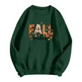 thumbnail image 4 of KHONTS Fall Sweatshirts for Women Autumn Graphic Printed Pullover Tops Long Sleeve Casual Fashion T Shirts Dark Green S, 4 of 4