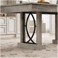 thumbnail image 2 of Ourlova Dining Table for 6 to 8 with 2 Drawers Wooden Kitchen Table with Double Pedestal Large Tabletop 8 Ft Large Rectangular Dinner Table with Sturdy Frame for Kitchen Office-Rustic Gray, 2 of 7