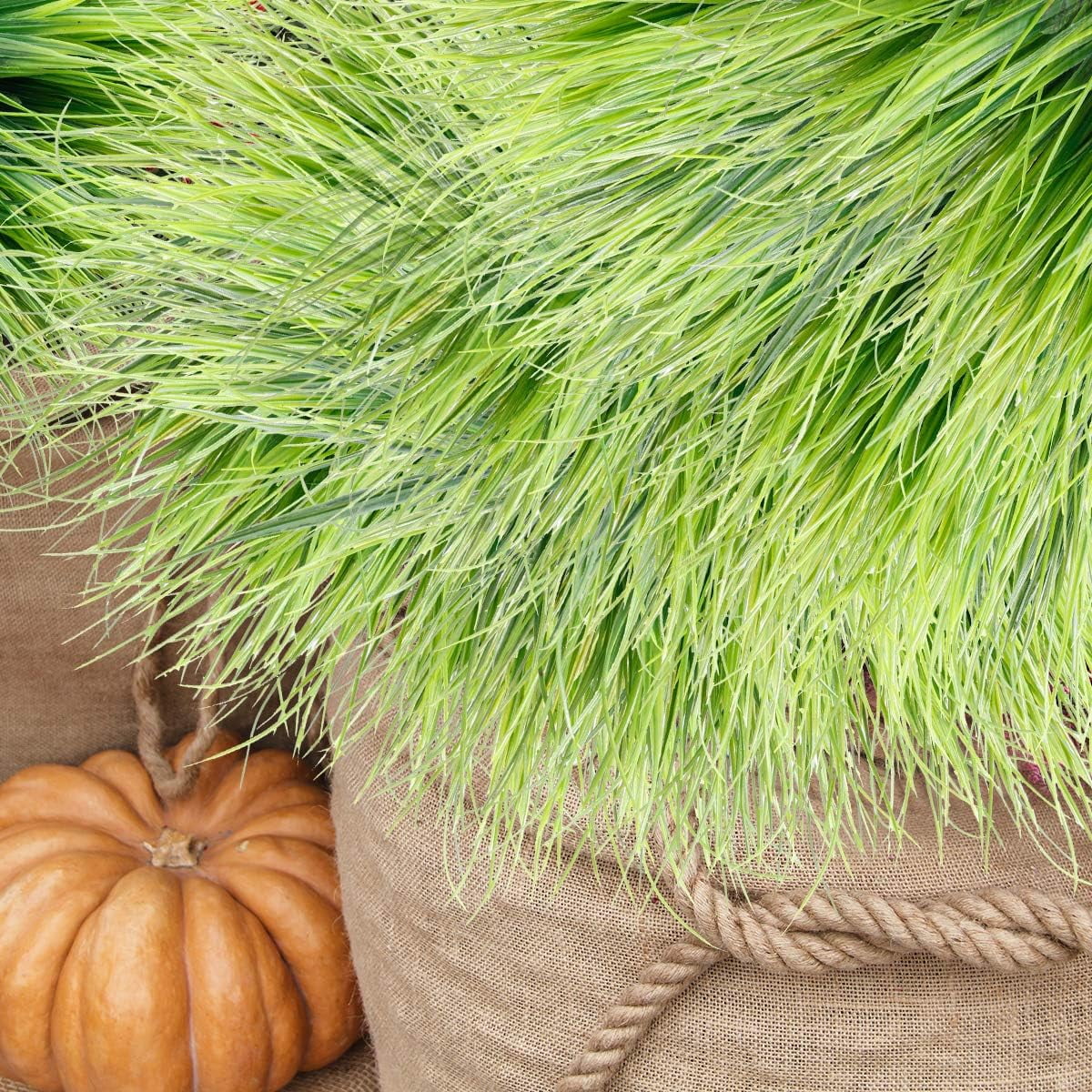 24 Bundles Artificial Ferns for Outdoors Fake Boston Fern Large Greenery Plants UV Resistant Faux Plastic Plants Shrubs for Garden Front Porch Window Box Indoor Outdoor Decoration (Green Grass)